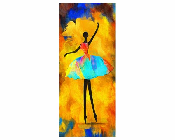 Dancing Figure Door Sticker Peel & Stick Vinyl Door Wrap Art Décor