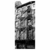 New York Old Building Door Sticker Peel & Stick Vinyl Door Wrap Art Décor