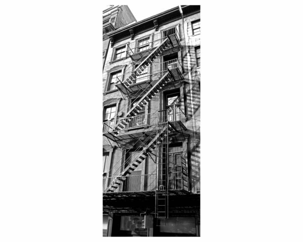 New York Old Building Door Sticker Peel & Stick Vinyl Door Wrap Art Décor