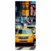 American Yellow Taxis Door Sticker Peel & Stick Vinyl Door Wrap Art Décor