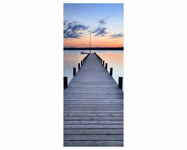 Lake at Sunset Door Sticker Peel & Stick Vinyl Door Wrap Art Décor