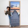 Lake at Sunset Door Sticker Peel & Stick Vinyl Door Wrap Art Décor