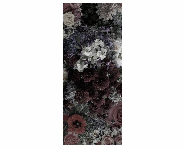 Dark Florals Door Sticker Peel & Stick Vinyl Door Wrap Art Décor