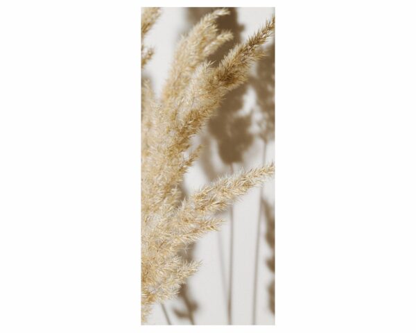 Pampas Grass Branch Door Sticker Peel & Stick Vinyl Door Wrap Art Décor