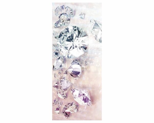 Sparkling Diamonds Door Sticker Peel & Stick Vinyl Door Wrap Art Décor