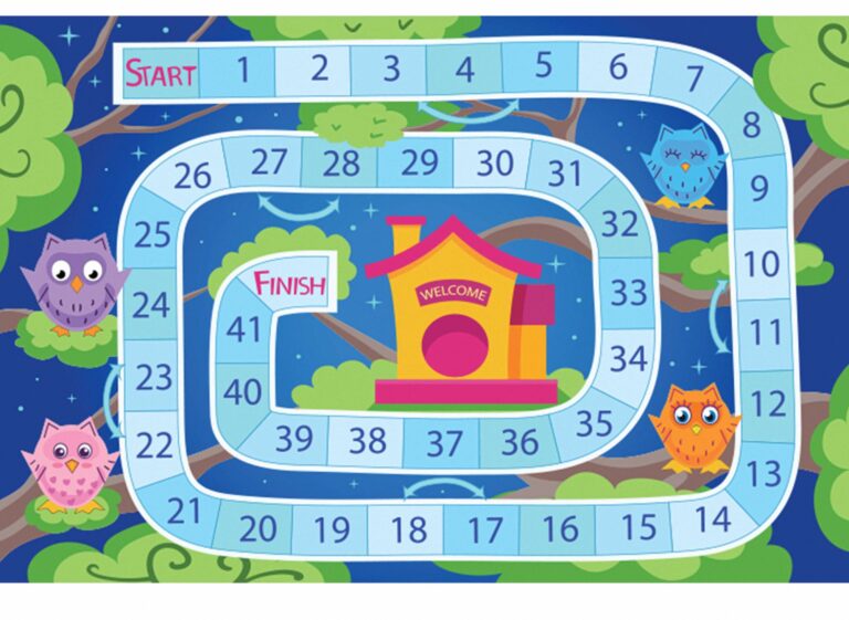 Owl Game Board For Kids Table Wrap Sticker Laminated Vinyl Cover Self-Adhesive for Desk and Tables