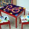 Galaxy Game Board For Kids Table Wrap Sticker Laminated Vinyl Cover Self-Adhesive for Desk and Tables