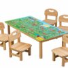 Animate Game For Kids Table Wrap Sticker Laminated Vinyl Cover Self-Adhesive for Desk and Tables