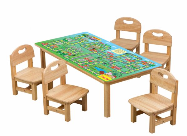 Animate Game For Kids Table Wrap Sticker Laminated Vinyl Cover Self-Adhesive for Desk and Tables