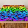 Rainbow Butterflies Table Wrap Sticker Laminated Vinyl Cover Self-Adhesive for Desk and Tables