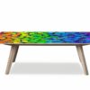 Rainbow Butterflies Table Wrap Sticker Laminated Vinyl Cover Self-Adhesive for Desk and Tables