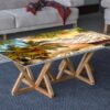 Pirates Palm Beach View Table Wrap Sticker Laminated Vinyl Cover Self-Adhesive for Desk and Tables