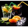 Lime Orange Drinks Table Wrap Sticker Laminated Vinyl Cover Self-Adhesive for Desk and Tables