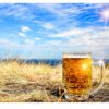 Pint of Beer Meadow Table Wrap Sticker Laminated Vinyl Cover Self-Adhesive for Desk and Tables