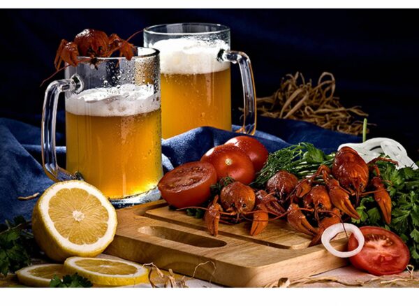 Pint of Beer Crayfish Table Wrap Sticker Laminated Vinyl Cover Self-Adhesive for Desk and Tables