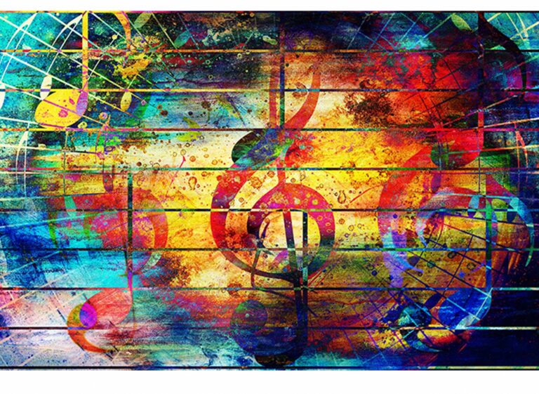 Music Musical Notes Table Wrap Sticker Laminated Vinyl Cover Self-Adhesive for Desk and Tables