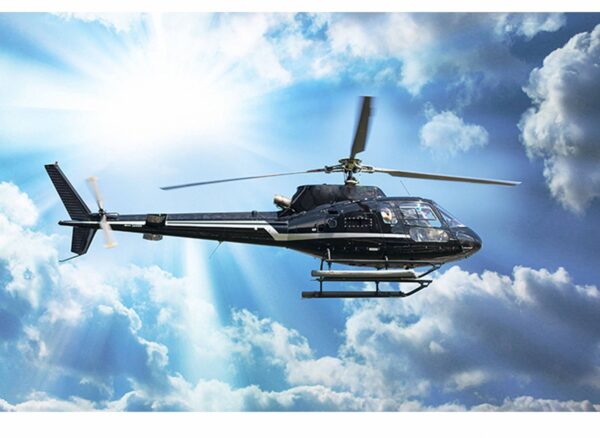 Helicopter in the Sky Table Wrap Sticker Laminated Vinyl Cover Self-Adhesive for Desk and Tables