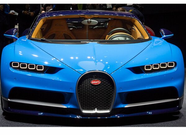 Bugatti Blue Car Table Wrap Sticker Laminated Vinyl Cover Self-Adhesive for Desk and Tables