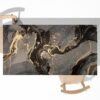 Gold and Black Marble Table Wrap Sticker Laminated Vinyl Cover Self-Adhesive for Desk and Tables