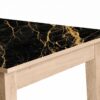 Black and Gold Marble Table Wrap Sticker Laminated Vinyl Cover Self-Adhesive for Desk and Tables