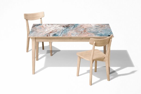 Marble & Inclusions Table Wrap Sticker Laminated Vinyl Cover Self-Adhesive for Desk and Tables