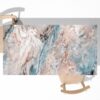 Marble & Inclusions Table Wrap Sticker Laminated Vinyl Cover Self-Adhesive for Desk and Tables