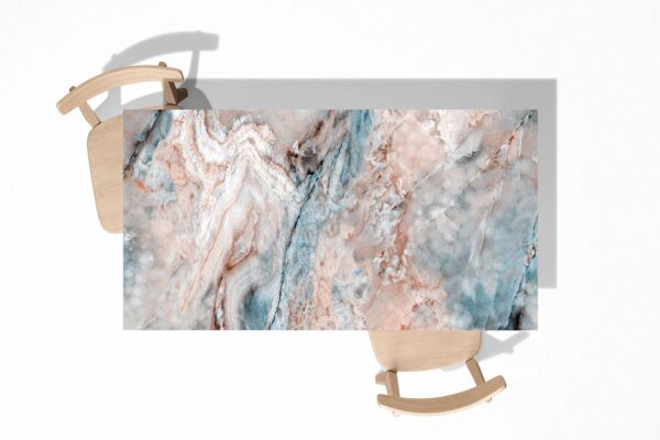 Marble & Inclusions Table Wrap Sticker Laminated Vinyl Cover Self-Adhesive for Desk and Tables