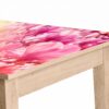 Pink Flowers Background Table Wrap Sticker Laminated Vinyl Cover Self-Adhesive for Desk and Tables