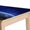 View Europe from Space Table Wrap Sticker Laminated Vinyl Cover Self-Adhesive for Desk and Tables