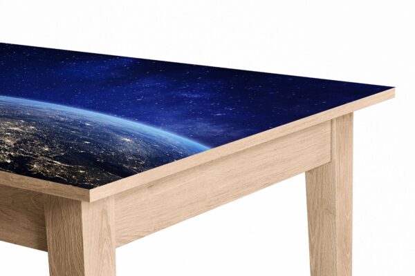 View Europe from Space Table Wrap Sticker Laminated Vinyl Cover Self-Adhesive for Desk and Tables