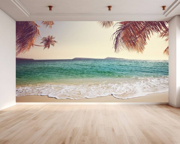 Relaxing Beach & Sea View View Wallpaper Photo Wall Mural Wall UV Print Decal Wall Art Décor