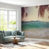 Relaxing Beach & Sea View View Wallpaper Photo Wall Mural Wall UV Print Decal Wall Art Décor