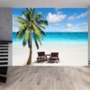 Relaxing Beach & Palma View Wallpaper Photo Wall Mural Wall UV Print Decal Wall Art Décor