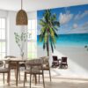 Relaxing Beach & Palma View Wallpaper Photo Wall Mural Wall UV Print Decal Wall Art Décor