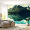 Mountain & River Landscape View Wallpaper Photo Wall Mural Wall UV Print Decal Wall Art Décor