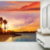 Sunset on the Beach View Wallpaper Photo Wall Mural Wall UV Print Decal Wall Art Décor