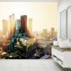 City Sunset Landscape View Wallpaper Photo Wall Mural Wall UV Print Decal Wall Art Décor