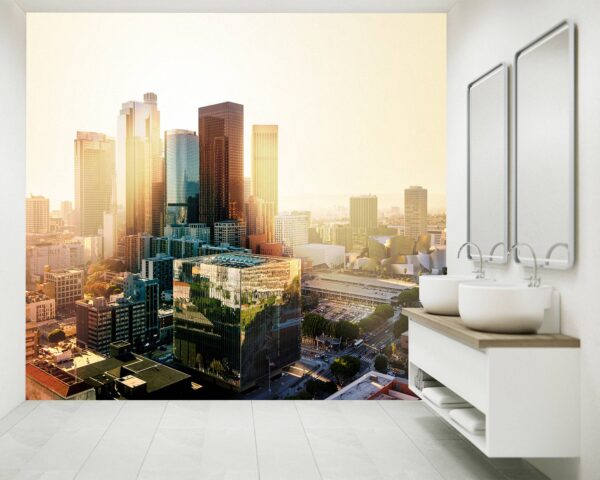 City Sunset Landscape View Wallpaper Photo Wall Mural Wall UV Print Decal Wall Art Décor