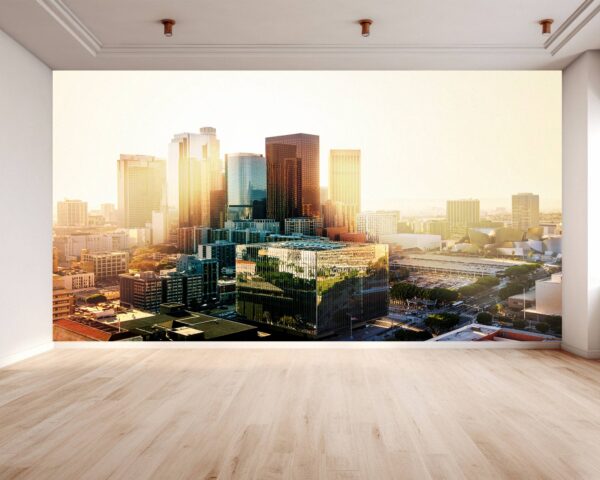 City Sunset Landscape View Wallpaper Photo Wall Mural Wall UV Print Decal Wall Art Décor