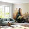 City Sunset Landscape View Wallpaper Photo Wall Mural Wall UV Print Decal Wall Art Décor