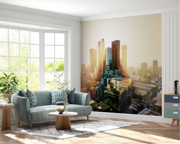 City Sunset Landscape View Wallpaper Photo Wall Mural Wall UV Print Decal Wall Art Décor