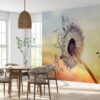 Dandelion in Sunset Wallpaper Photo Wall Mural Wall UV Print Decal Wall Art Décor