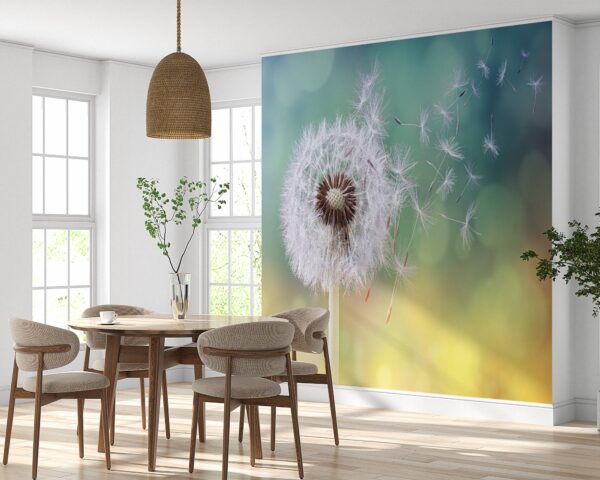 Flowing Dandelion Relaxing Wallpaper Photo Wall Mural Wall UV Print Decal Wall Art Décor