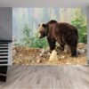 Bear wall decor in a well-lit room