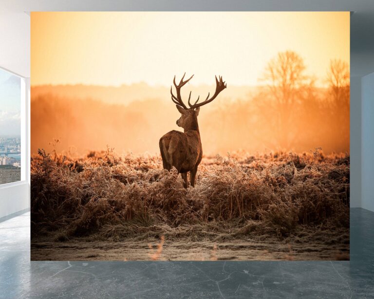 Close-up of deer wallpaper design