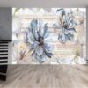 Abstract flowers design for living room