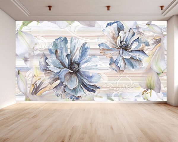 Self-adhesive artistic wall mural