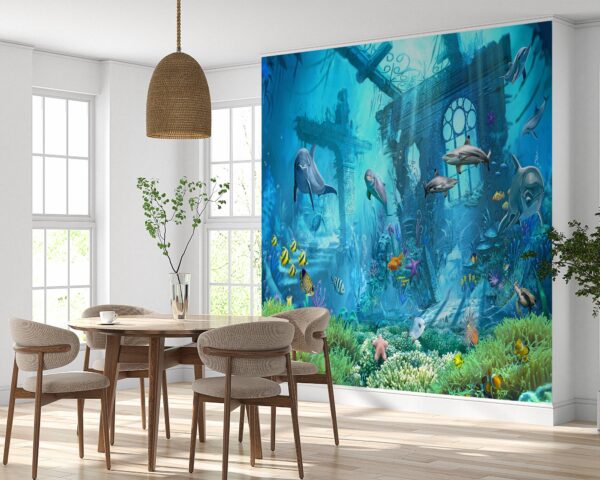 Underwater Coloured Life Wallpaper Photo Wall Mural Wall UV Print Decal Wall Art Décor