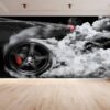 Supersport Car Burning Tyre Wallpaper Photo Wall Mural Wall UV Print Decal Wall Art Décor