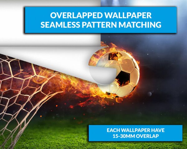 Fire Football Goal Wallpaper Photo Wall Mural Wall UV Print Decal Wall Art Décor